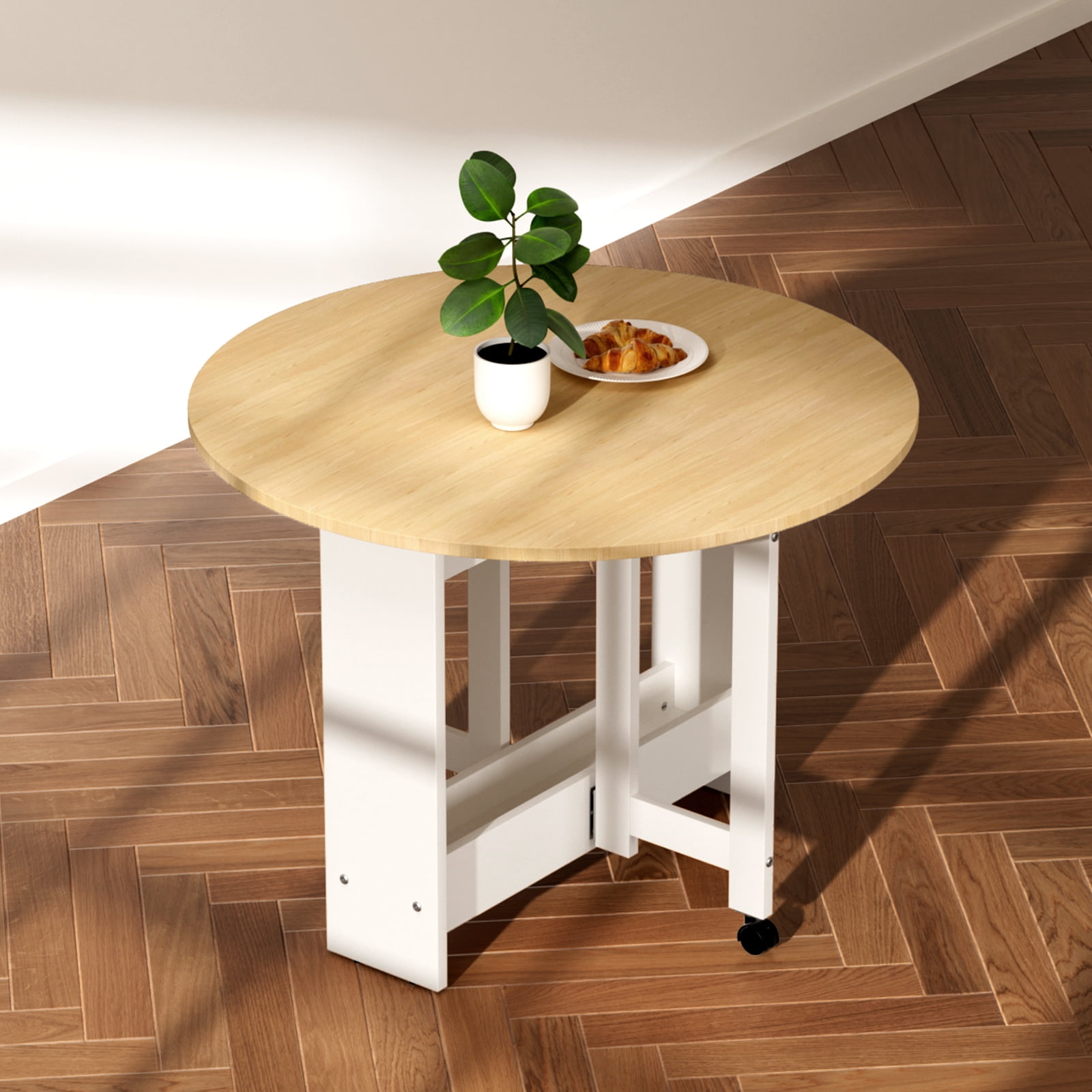 Free Shipping! kasshom 40'' Round Drop Leaf Folding Dining Free Shipping! kasshom 40'' Round Drop Leaf Folding Dining