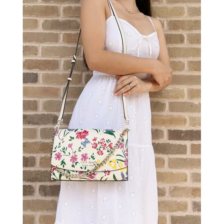 Kate Spade New York Carson Convertible Chain Crossbody Shoulder Bag Floral  Garden Bouquet, Cream Multi: : Fashion