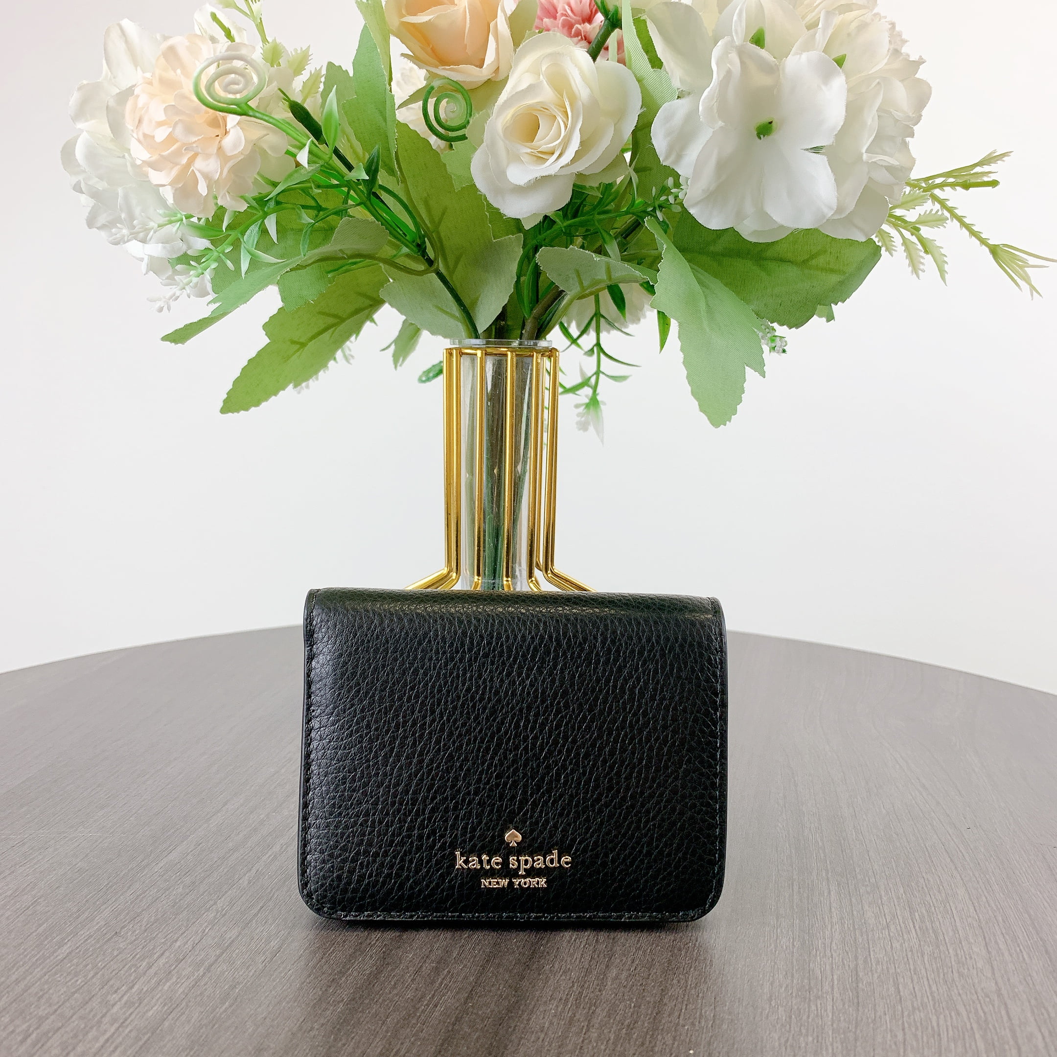 kate spade KH788 Lena Small Bifold Wallet IN Black - Walmart.com