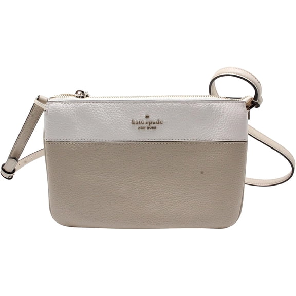 kate spade crossbody purse for women Leila triple gusset handbag for women Light Sand