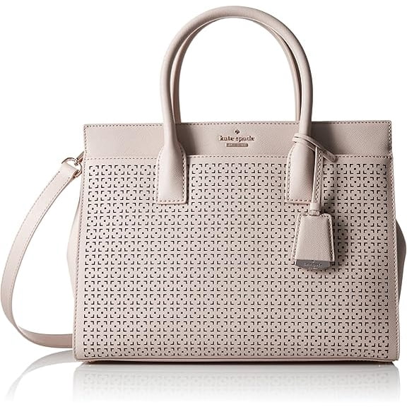 kate spade new york Cameron Street Perforated Large Candace Satchel Bag, Crisp Linen