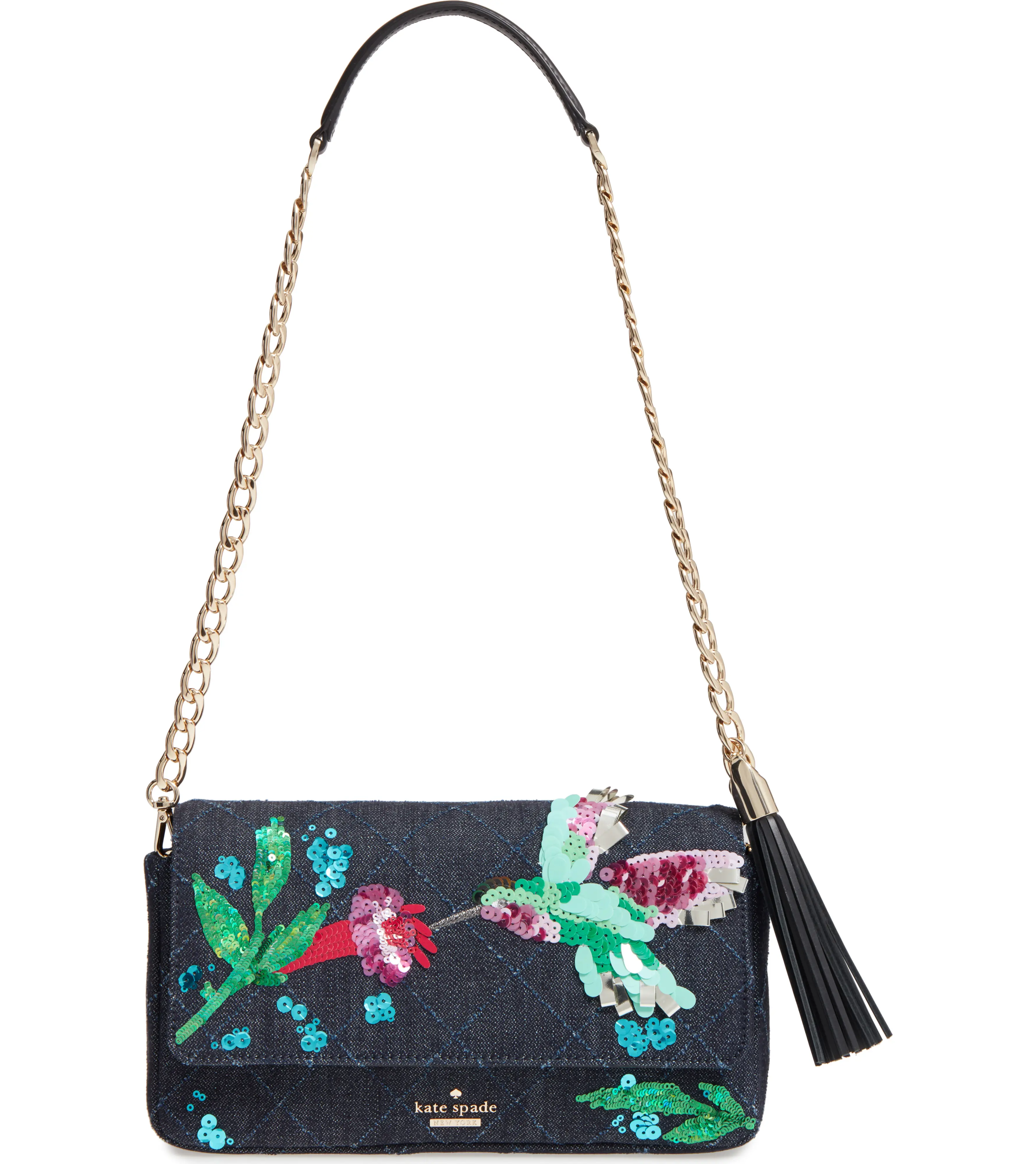kate spade new york Emerson Place Hummingbird Serena Denim Shoulder Bag