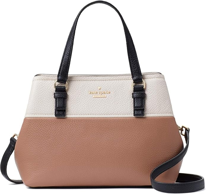 kate spade new york Jackson Street Small Octavia Leather Bag,Black Toasty