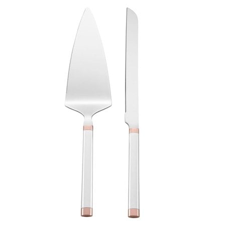 Elegant Silver-Plated Dessert Serving Set with Metallic Accents