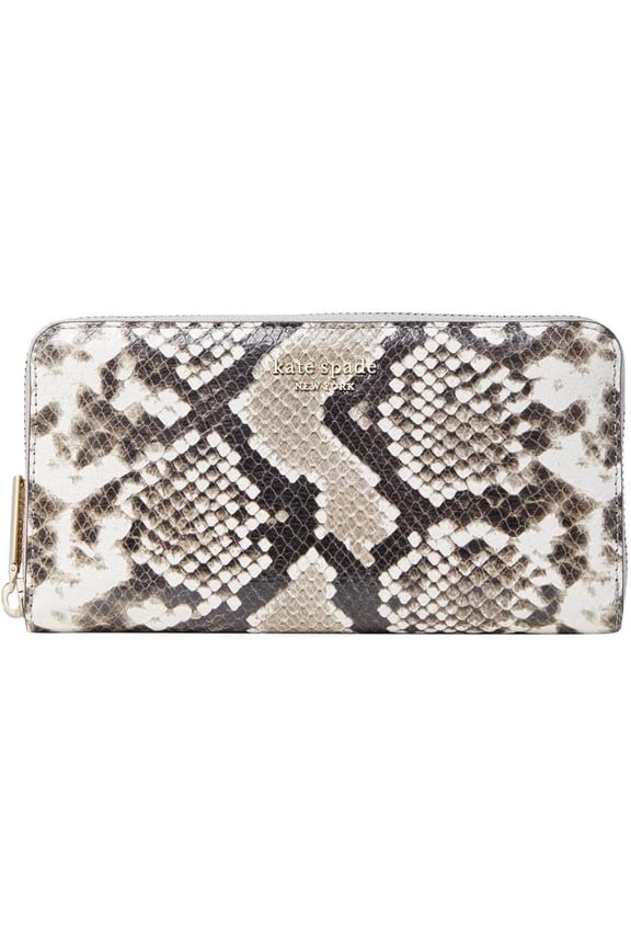 Spencer Python-Embossed Zip-Around Continental Wallet,Black Multi
