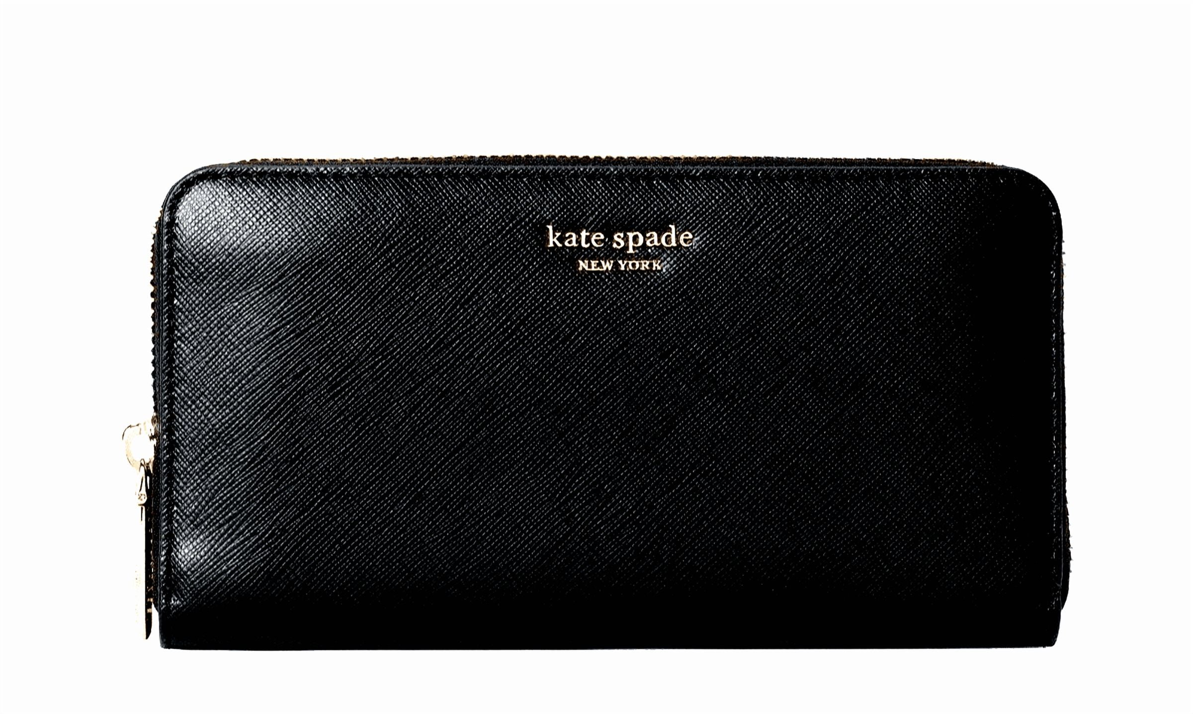 kate spade new york Spencer Zip Around Continental Wallet,Black