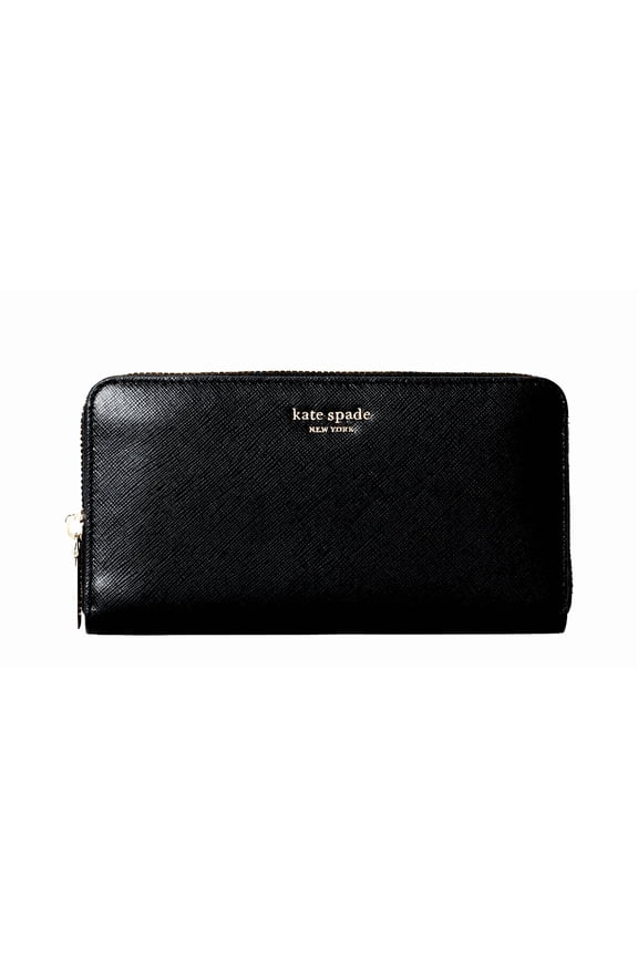 Spencer Zip Around Continental Wallet,Black