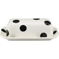 thumbnail image 1 of kate spade new york kitchen Deco Dot Stoneware Covered Butter Dish, 1 of 3