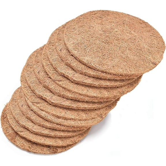 kathson 12 PCS Bird Nesting Pads Parrots Breeding Nests Pad Bird Eggs Mat Natural Coconut Fiber Bird Nest Material Pigeon Breeding Accessories Warm Comfortable Parakeet Bedding Bird Hatching Pads