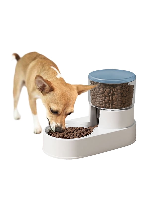 Automatic Dog Feeder,Gravity Dog Food Dispenser,Large Capacity Auto Pet Bowls,Dry Food Self Feeding Station Bowl for Cats,Dogs,Blue