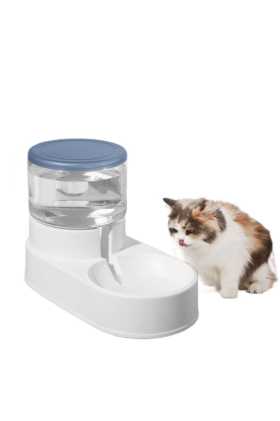 Automatic Water Feeder,1 Gallon Gravity Dog Water Dispenser,Large Capacity Auto Pet Drinking Bowls,Waterer Fountain Self Feeding Station Bowl for Cats,Dogs,Blue
