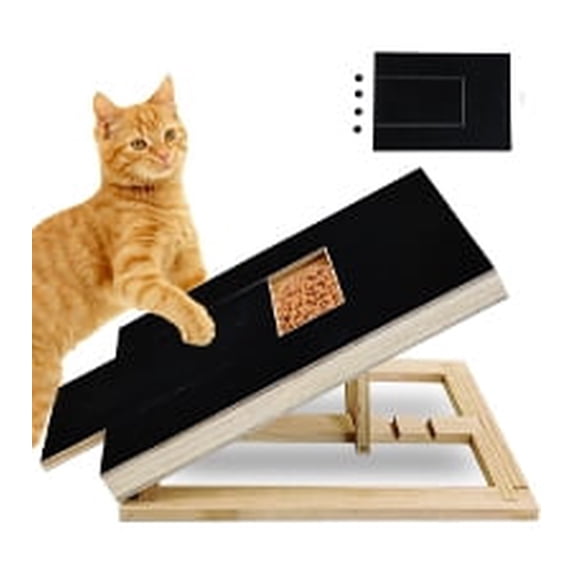 Cat Scratch Ramp Adjustable kathson Cat Nail File Scratcher with Ramp, Tilted Vertical Cats ...
