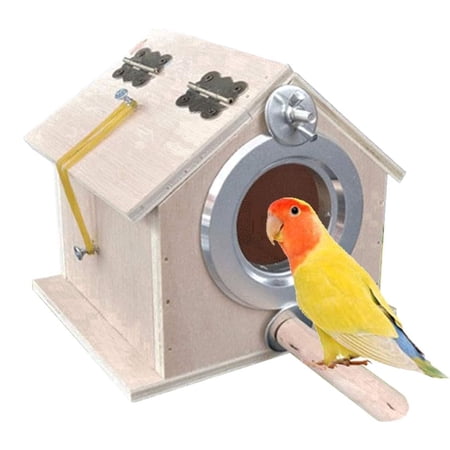 kathson Parakeet Nest Box Bird Nesting House Parrot Breeding Mating Box for Lovebirds Cockatiel Budgie Finch parrotlets-L