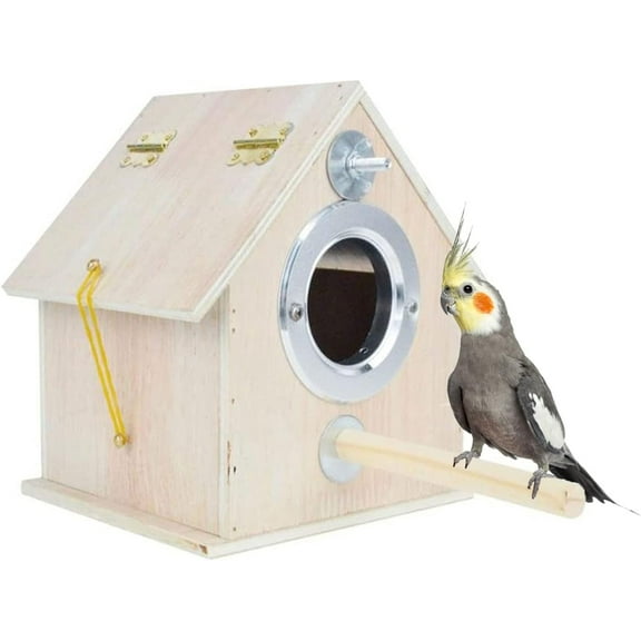 kathson Parakeet Nest Box Bird Nesting House Parrot Breeding Mating Box for Lovebirds Cockatiel Budgie Finch parrotlets-XL