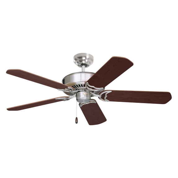 kathy ireland HOME - Designer-5 Blade Ceiling Fan-52 Inches Wide Brushed Steel