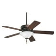 thumbnail image 1 of kathy ireland HOME by Luminance Pro Series 50-in Oil Rubbed Bronze LED Indoor Downrod or Flush Mount Ceiling Fan with Light Kit 5-Blade CF712WORB, 1 of 10