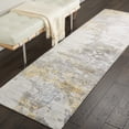 thumbnail image 1 of kathy ireland Home Safari Dreams Abstract Ivory/Gold 2'3" x 8' Area Rug, (2x8), 1 of 7