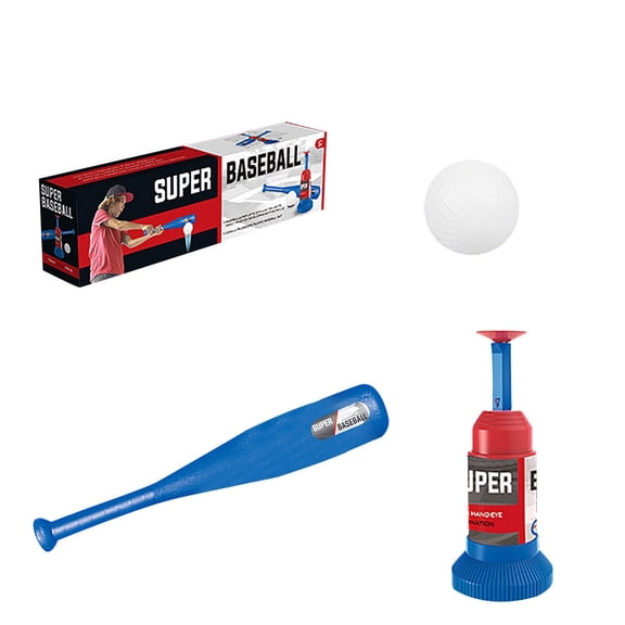 katior Baseball Training Tee Popper Set with Baseball Bat & Balls, Pop Up Batting Tee for Kids & Beginners, Self Pitching Baseball Trainer for Hitting Practice, Portable Batting Trainer for Backyard