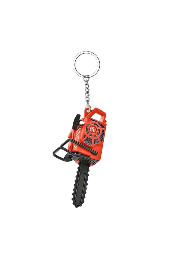 Fidget Chainsaw Keychain, Pull-Start Haptic Toy with Mechanical Sound, Miniature Power Tool Model