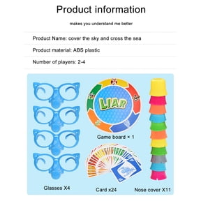katior Tabletop Games Set Family Interactive Nose Fibber Board Game for Educational