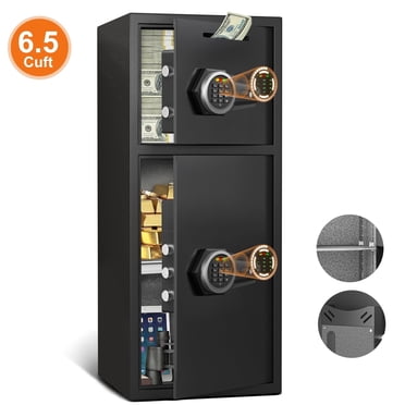 Small Safe, 0.25 Cubic Lock Box for Keys with Code, Steel Safe with Key ...