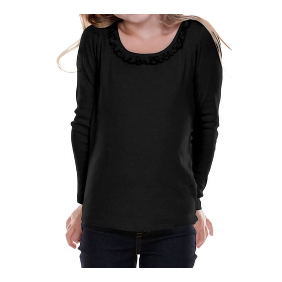 kavio girls 3-6x sunflower l/s top, style p1c0588