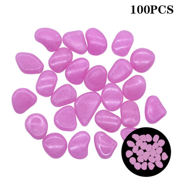 kayannuo 100pcs Glow in The Dark Pebbles Luminous Stones Rocks For Garden Aquariums Deco