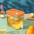 thumbnail image 1 of kayannuo 3.5L Large Capacity Plastic Beverage Dispenser, Beverage Dispenser With Faucet Ice Lemonade Juice Container With Lid, Fruit Teapot Lemonade Milk Bucket Drink Back To School, 1 of 9