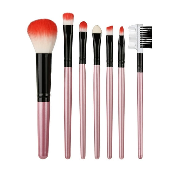 kayannuo 7 Pcs Wood Makeup Brush EyeShadow Brush Cosmetics Blending Brush Tool