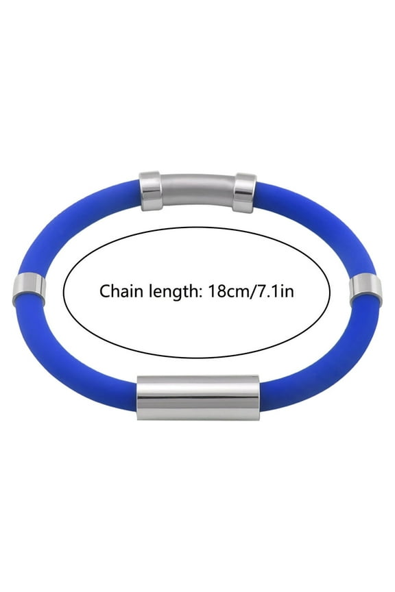 Anti-static Bracelet Negative Ion Silica Gel Metal Balance Energy Sports Bracelet