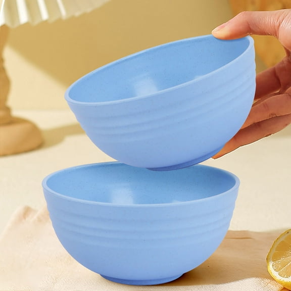 kayannuo 5 Pcs Microwave-Safe Plastic Bowls - 12x6cm Dishwasher Friendly Containers for Cereal/Snacks (6-Pack BPA-Free)