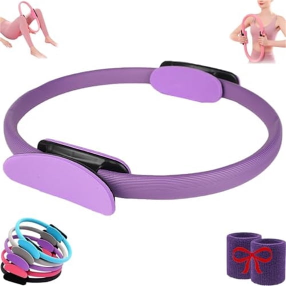 kayannuo 5 Pcs Pilates Circle Ring - Resistance Trainer for Thighs/Glutes & Postpartum Recovery (Includes Online Workout Guide)