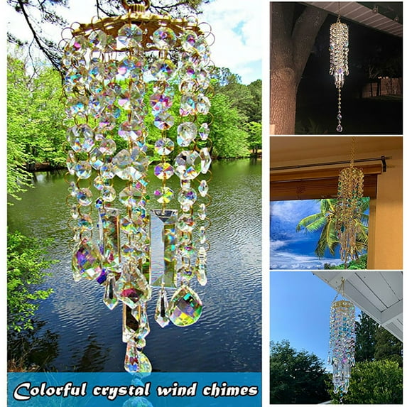 kayannuo Crystal Wind Chimes Colorful Wind Chimes Glass Wind Chimes Ornaments