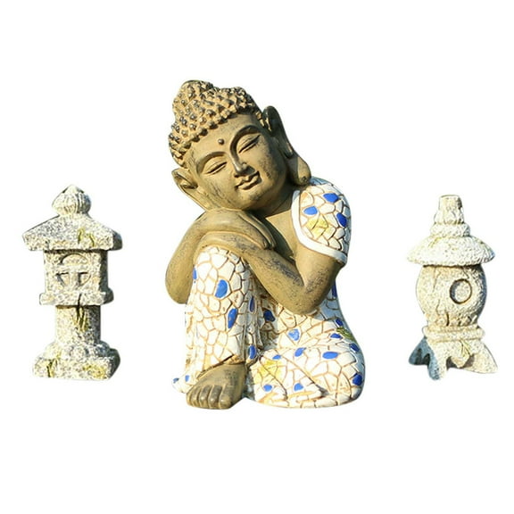 kayannuo Dream Buddha Garden Ornaments Courtyard Statue Decorative Outdoor Ornament Christmas Decorations Room Decor