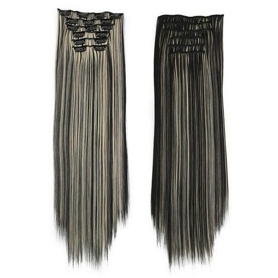 Fashion Hair Long Clip In Hair Extensions Full Head Straight Wig