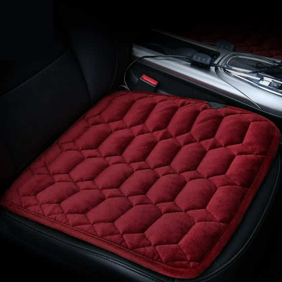 kayannuo Heated Car Seat Cushion, 12V/24V Portable Car Heating Pad Back Massager, Heating And Ventilation Function Winter Driving