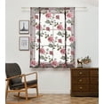 thumbnail image 1 of kayannuo Rod Liftable Kitchen Bathroom Window Roman Curtain Floral Sheer Voile Valances, 1 of 2