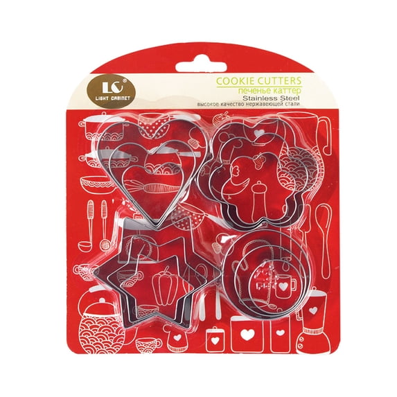 Kayannuo Clearance Stainless Steel Cookie Cutter Set 12 Pieces Cookie Cutter Stainless Steel Cookie
