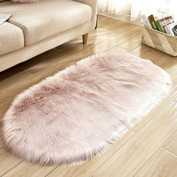 kayannuo Super Soft Faux Sheepskin Area Rugs For Bedroom Floor Shaggy Plush Carpet Faux Rug Bedside Rugs