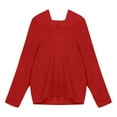 thumbnail image 1 of kayannuo Womens Tops Long Sleeve Shirts Fall Women Fashion Loose Large Size Solid Color Hood Long Sleeves Sweater Tops Red, 1 of 6