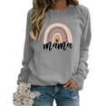 thumbnail image 1 of kayannuo Womens Tops Long Sleeve Shirts Fall Women's Casual Long Sleeve Printed Sweatershirt Loosen Blouse Tops Gray, 1 of 5