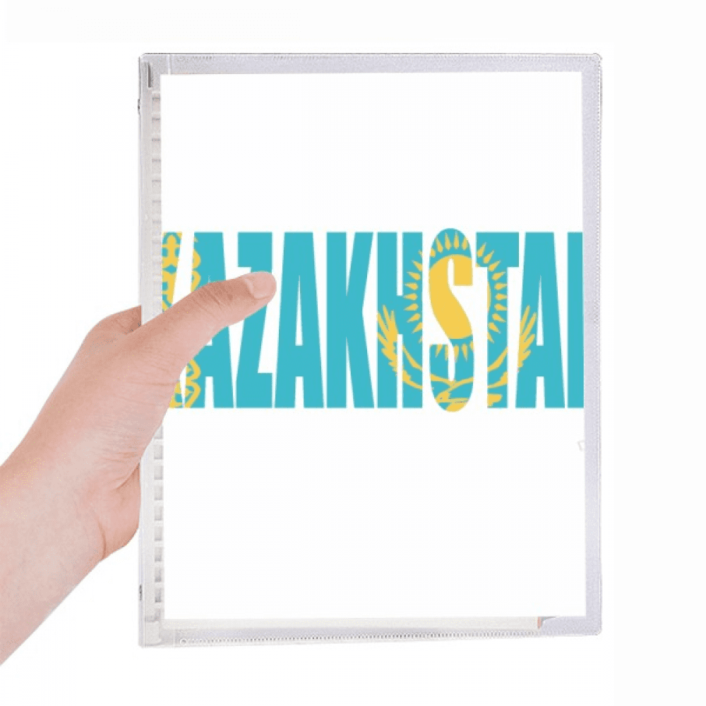 kazakhstan country flag name notebook loose diary refillable journal statiry