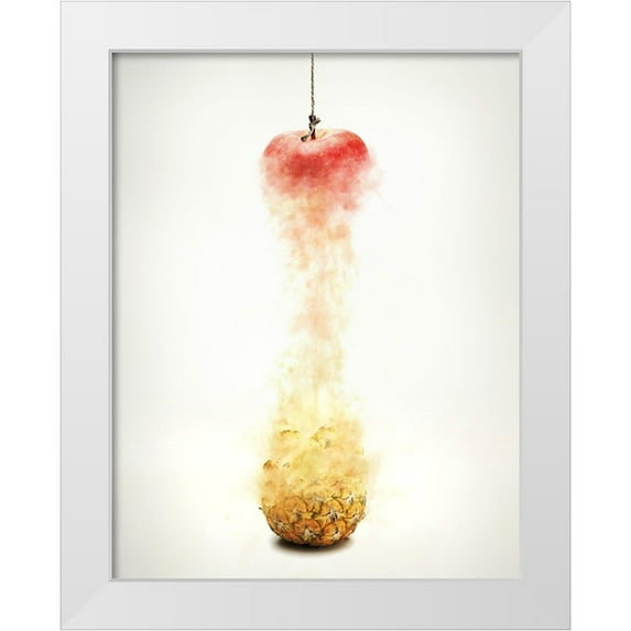 kazutoshikawakami 12x14 White Modern Wood Framed Museum Art Print Titled - Plus Pine