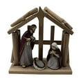 thumbnail image 1 of kcavykas Christmas Decorations Christmas Nativity Scene Figurine Holy Family Hand-Painted Resin Statue With Stable Base, Detailed Rustic Finish, Indoor Holiday Religious Home Decor Gift, 1 of 1