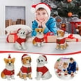 thumbnail image 1 of kcavykas Christmas Decorations Holiday Christmas Dog Figurines Corgi Bichon Frise Labrador With Santa Hats Resin Mini Tabletop Statues Cute Pet Ornaments for Home Mantel Shelf Decor Christmas Gift, 1 of 6