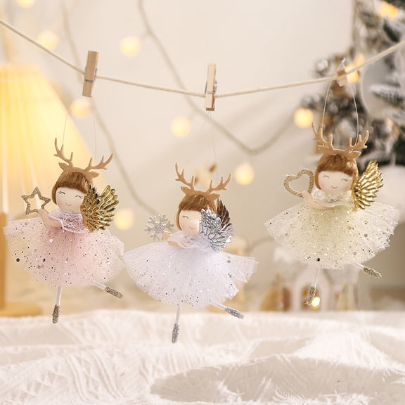kcavykas Christmas Decorations Holiday Christmas Girl-Shaped Doll Hanging Ornament Mini Doll Pendant Cute Small Hanging Tree Ornament Christmas Tree Ornaments Holiday Gift Stocking Stuffer Kids