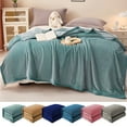thumbnail image 1 of kcavykas Cozy High-Density Flannel Air-Conditioning Blanket, Soft and Plush Cooling Comforter, Perfect for Hot Sleepers or Office Naps, Machine Washable - 47.24x78.74in Blue, 1 of 9