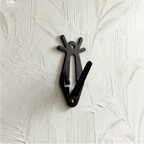 kcavykas Deer Skull Trophy Wall Hanger with Sturdy Metal Construction Indoor Outdoor Decorative Hook for Hunting Cabin Rustic Farmhouse Decor Gift No Drill Wall Mounted Installation color