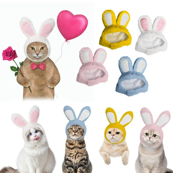 kcavykas Educational Toys Bunny Hat for Cats  Cute Pet Easter Bunny Hat, Perfect for Pet Costumes and Headbands