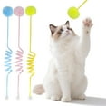 thumbnail image 1 of kcavykas Gifts Hanging Cat Teaser Stick with Stretchable Elastic Rope, Interactive Catnip Ball Toy, Retractable Spring, Safe Exercise Play for Indoor Cats Christmas Gift, 1 of 3